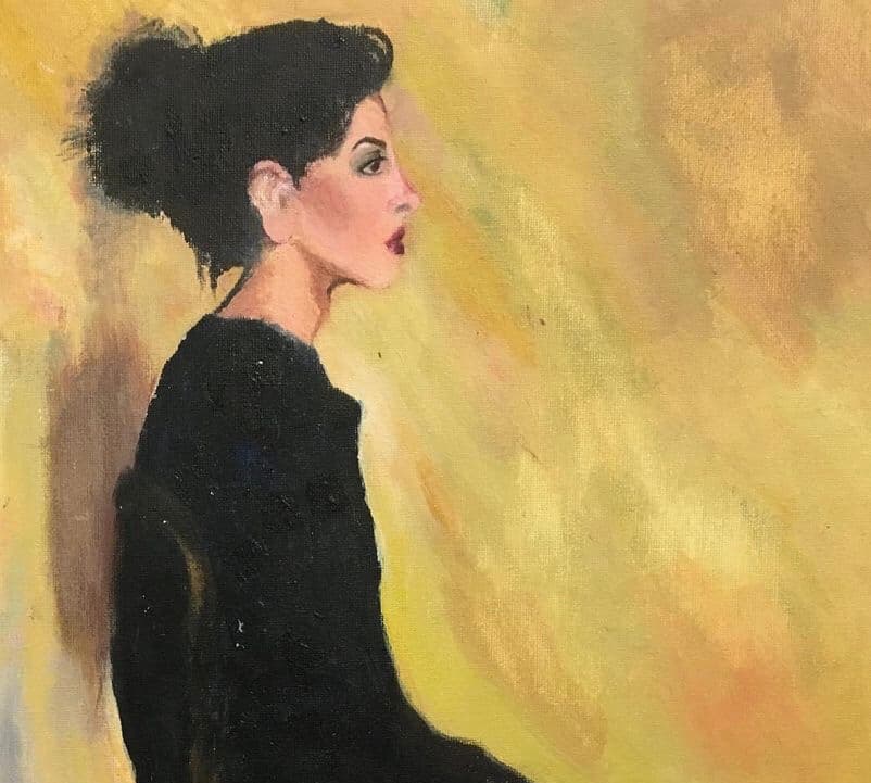 sitting woman